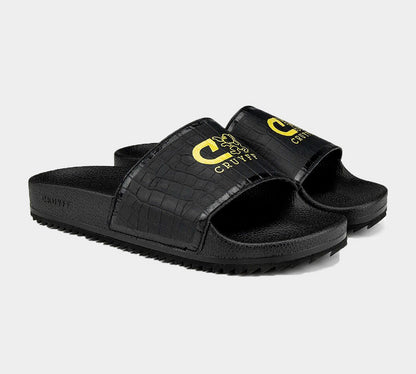 Cruyff CC7640191791 Agua Copa Profilo Classics Slides Slippers Black UK 6-12