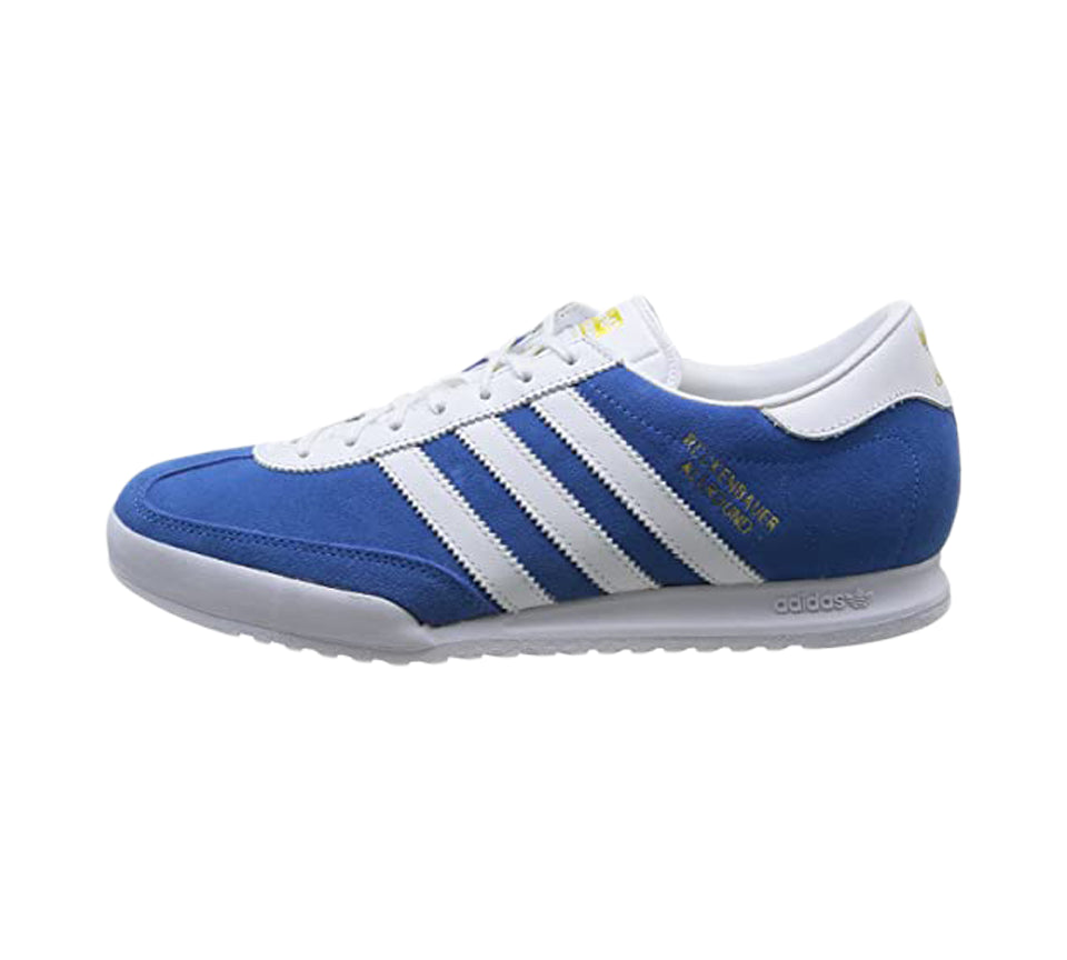 Adidas originals mens beckenbauer all round trainers outlet white/blue/gold