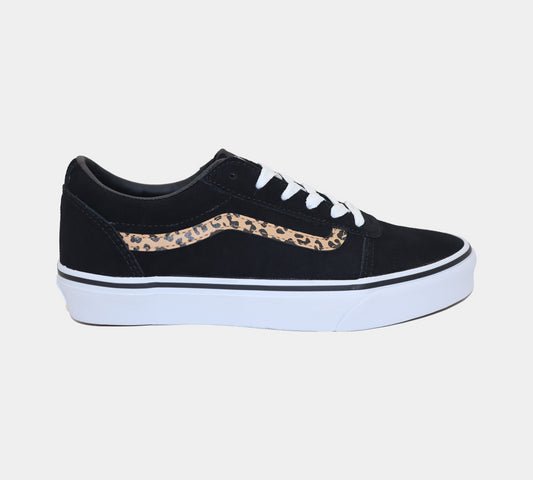 Vans Ward Suede Kids Girls VN0A5KR79DUI Shoes Black/Cheetah UK 10-5