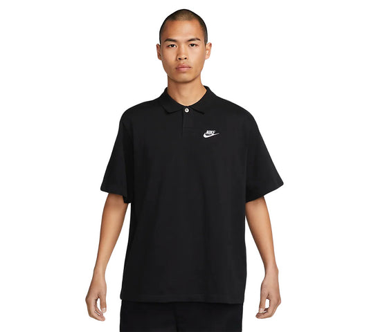 Nike Club Lapel T-Shirt DX0618-010 Black UK S-XXL