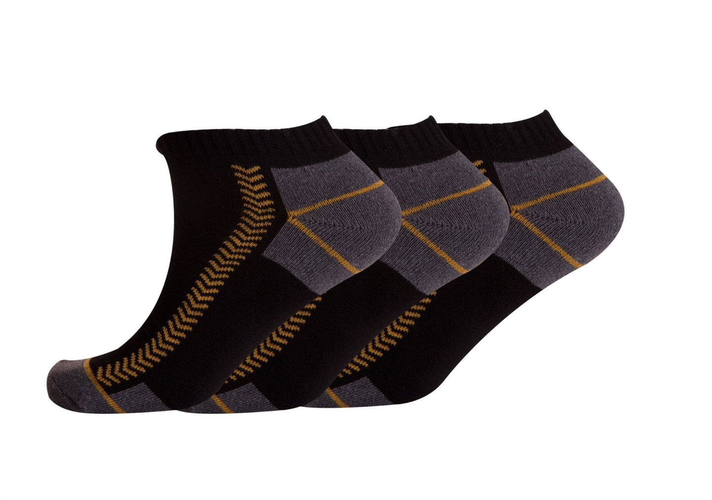 Sports Work Boot Outdoor Soft Comfortable Sole Heel Trainer Ankle Socks Black/Grey UK 6-11