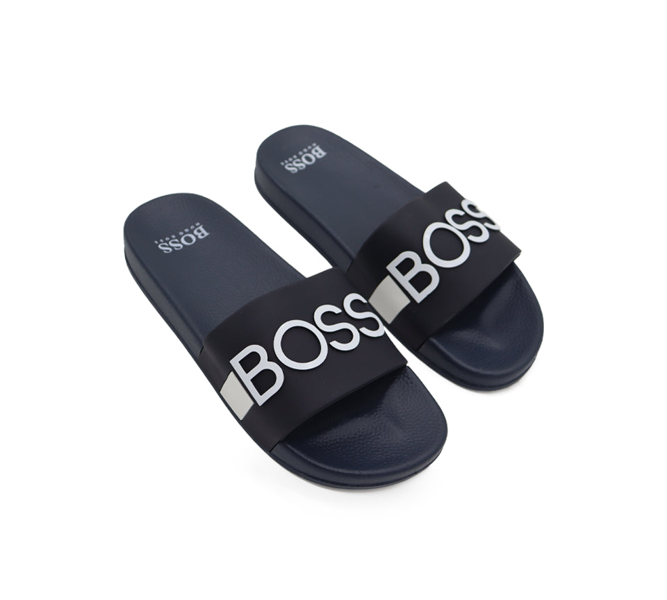 NEW Men's HUGO BOSS Home Slip Navy Slippers UK SIZE 8, 9, 10, 11 &  12 | eBay
