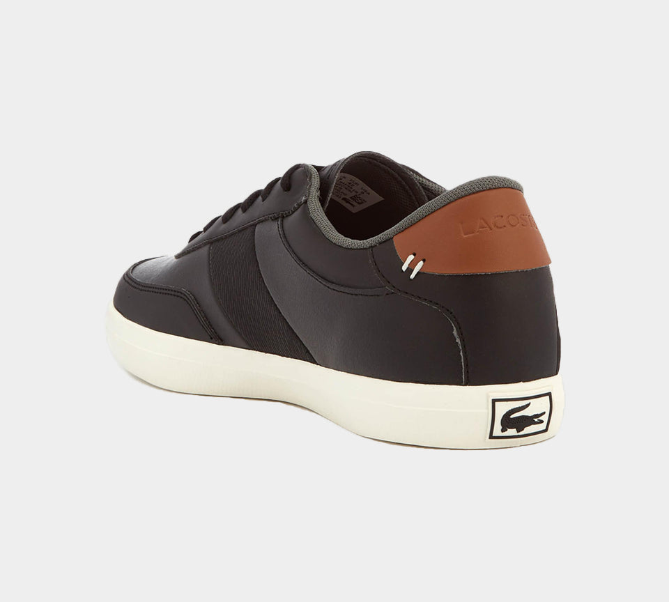 Lacoste Court-Master 318 2 Leather Vulcanised Trainers Black/Brown UK 7-12