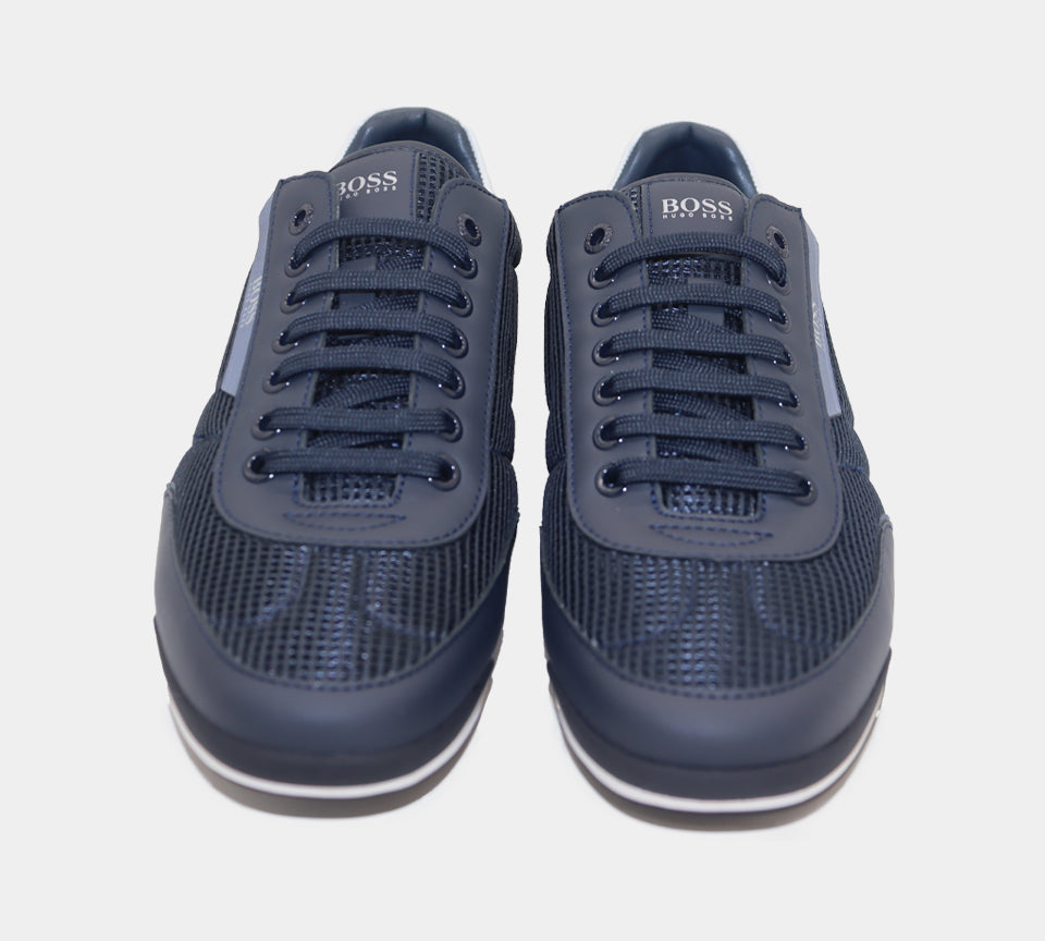 Hugo Boss Low-top Saturn Trainers in Mesh With Rubberised Trims 50455313401 Navy Blue UK 6 -11