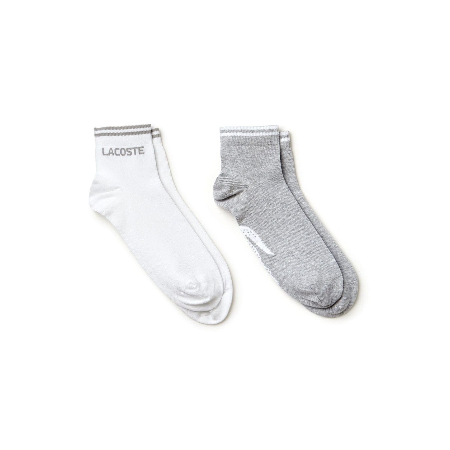 Lacoste RA849500MTG Low Cut Ankle Fashion Sport Socks Grey UK 4-11