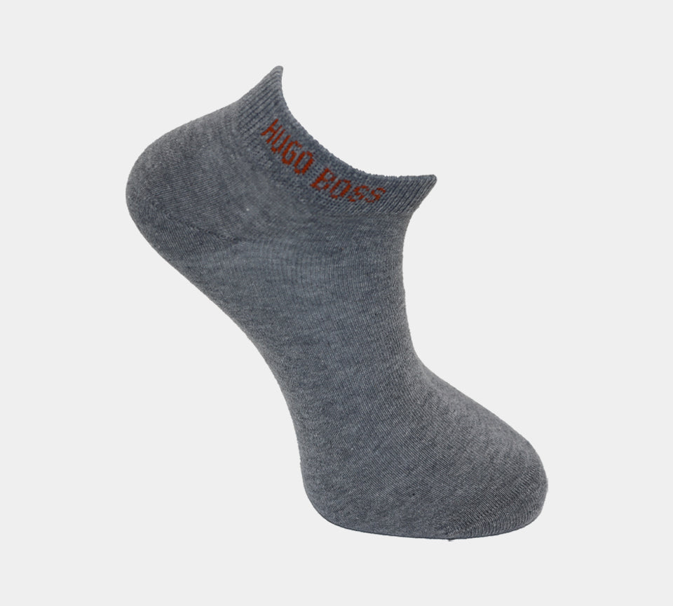 Hugo Boss Two-Pack 50428744 041 Ankle Socks Grey/Orange UK 5.5-11