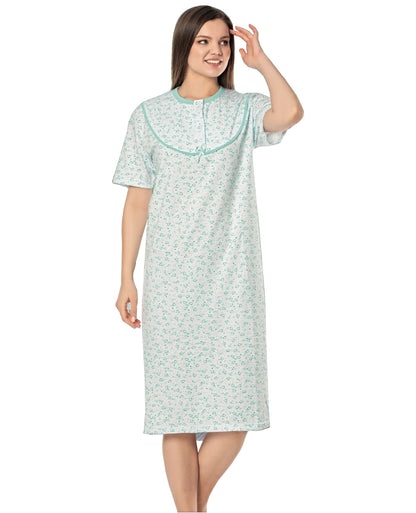 100% cotton Ladies Chemise Night Shirt Women Nightdress Nighties Suit NS-20-1