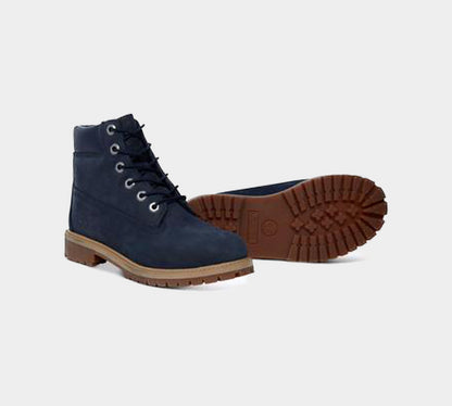 Timberland 6" Junior Premium Boots Shoes Navy