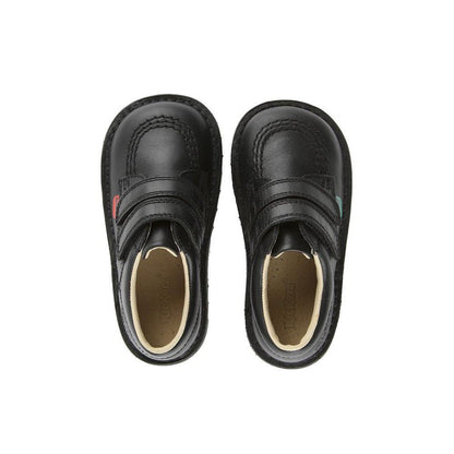Kickers Kick Lo Classic Strap Junior Black Leather Shoes UK 12.5-2.5