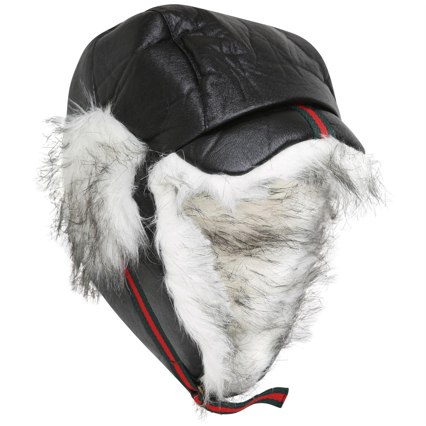 Mens Black Padded 10162 Trapper Hat Black 58-60cm