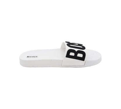 Hugo Boss Wear J29202 10B Slides Weiß UK 10-7,5