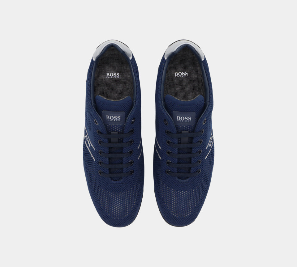 Mens navy hugo boss on sale trainers