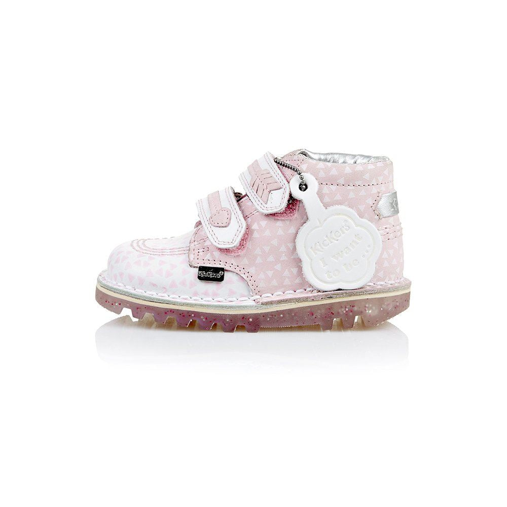 Kickers Arro LTHR INFANT 113267 PINK/WHITE GIRLS CASUAL SHOES